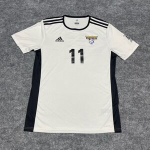 Portland Community College Jersey Men Medium White Adidas Soccer #11 Player Worn